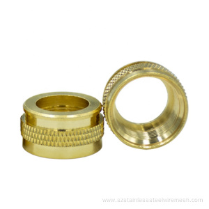 CNC knurled brass insert nut